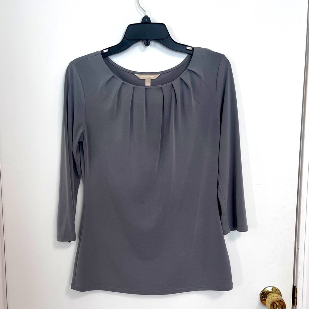 Banana Republic Gray Blouse Size Small